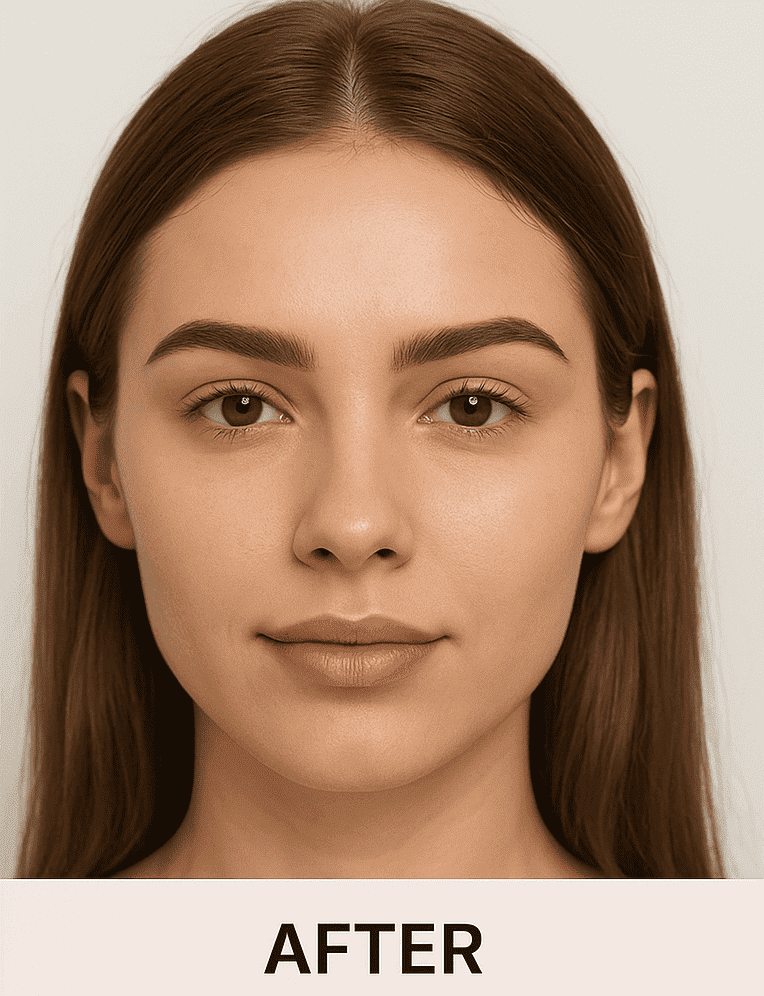 Después de micropigmentación en cejas