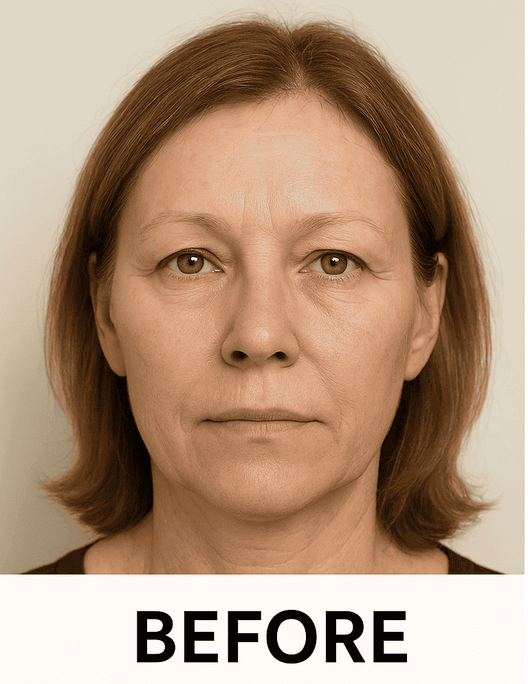 Antes de micropigmentación en cejas