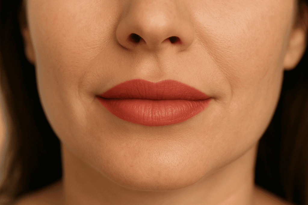 Después del tratamiento de micropigmentación en labios