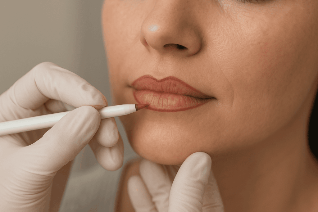 Procedimiento de micropigmentación en labios