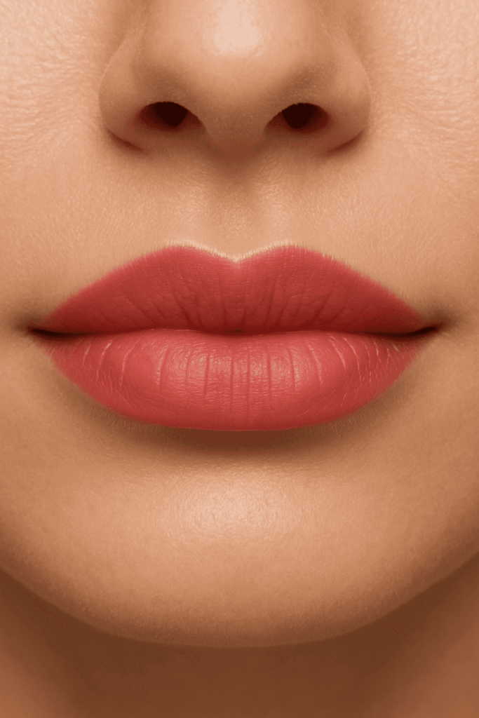 Procedimiento de micropigmentación después en labios