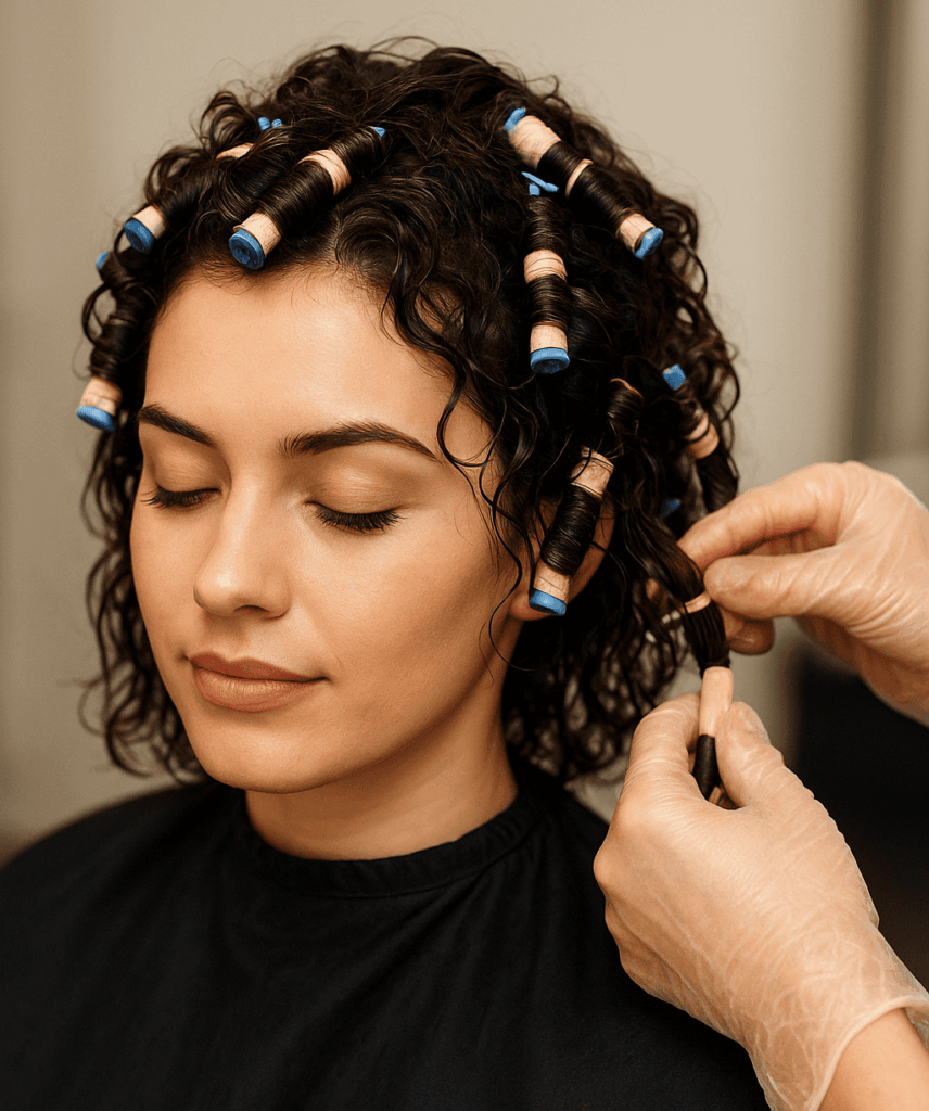 Permanente en pelo de mujer