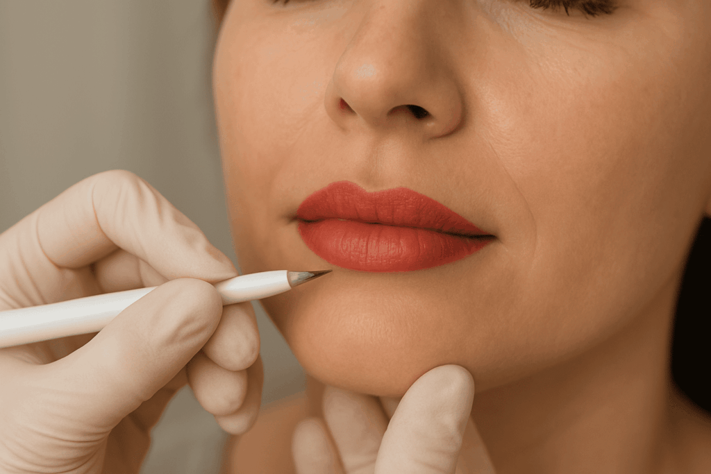 Post procedimiento de micropigmentación en labios